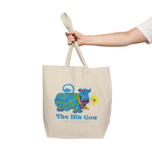 Load image into Gallery viewer, Blü Cow Canvas Shopping Tote
